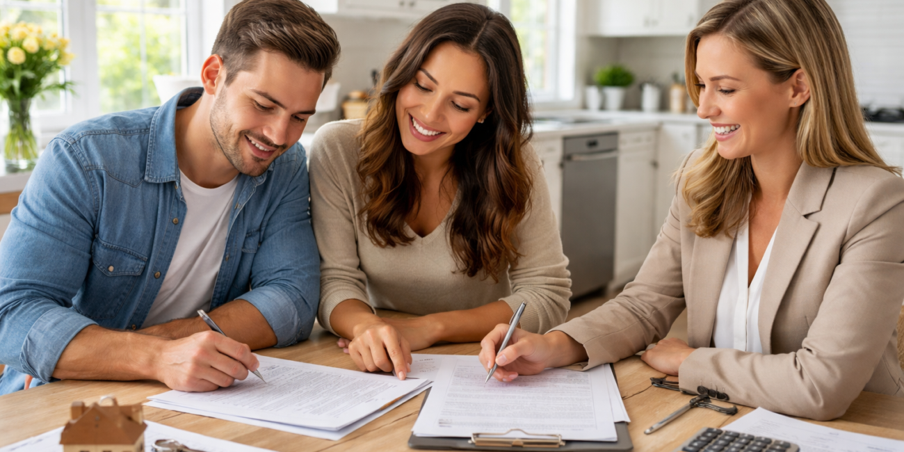 California home closing checklist documents being reviewed before closing day