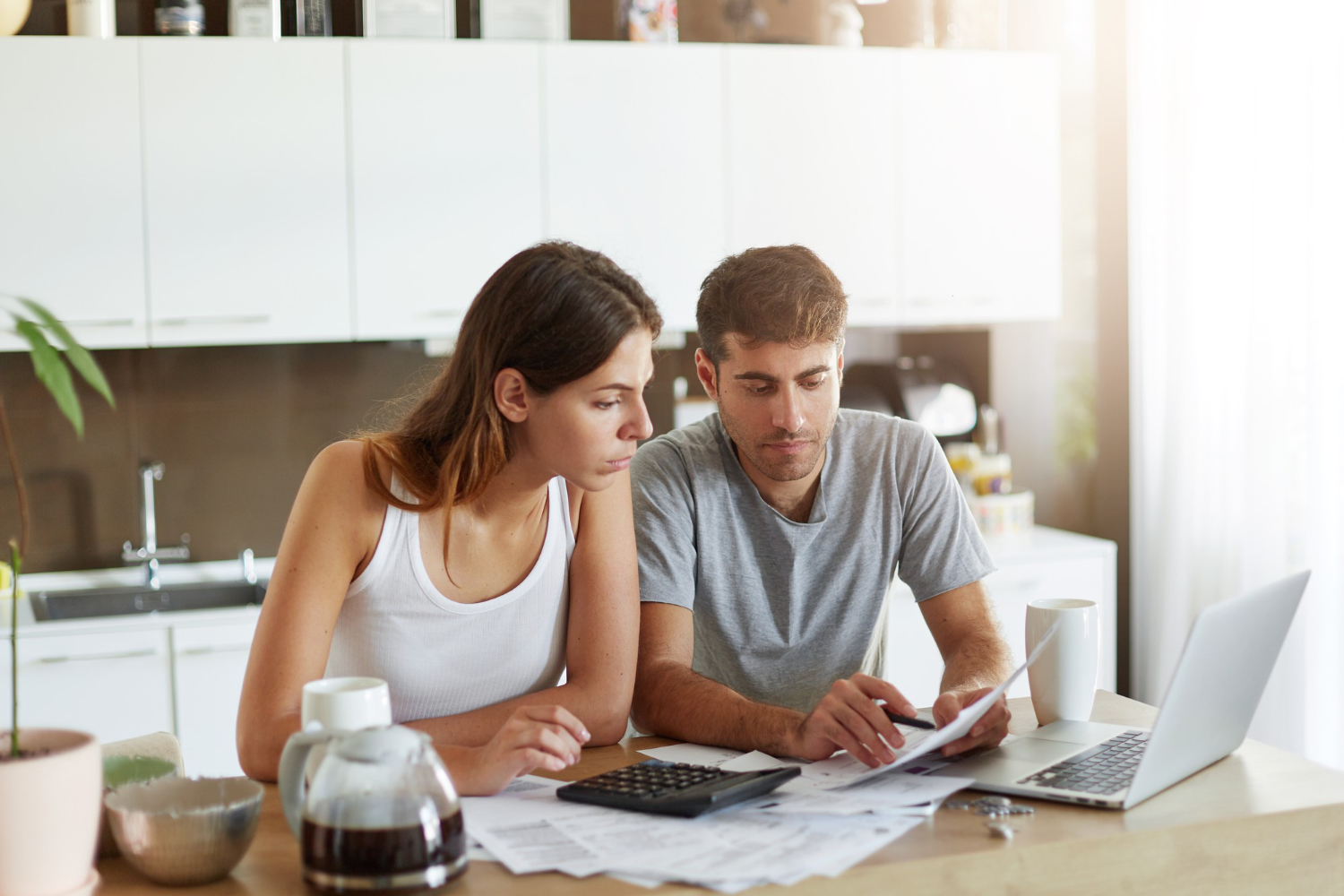 Future buyer reviewing a prepare for homebuying budget and savings plan