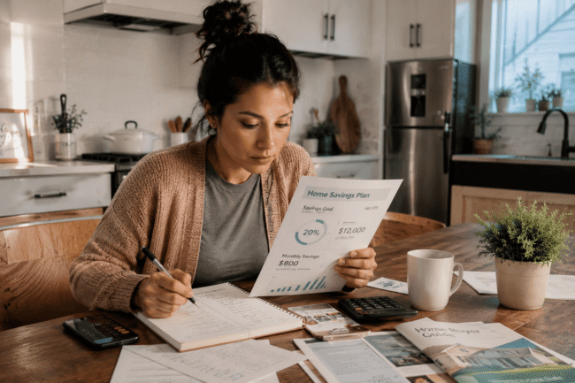 Homebuyer planning emergency savings before buying a home